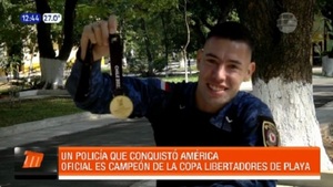 Suboficial de Policía es campeón de la Copa Libertadores en fútbol de playa