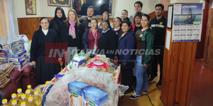 LA UNAE HIZO ENTREGA DE DONACIONES AL HOGAR DE ANCIANOS SANTA MARÍA - Itapúa Noticias