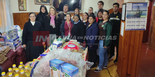 LA UNAE HIZO ENTREGA DE DONACIONES AL HOGAR DE ANCIANOS SANTA MARÍA - Itapúa Noticias