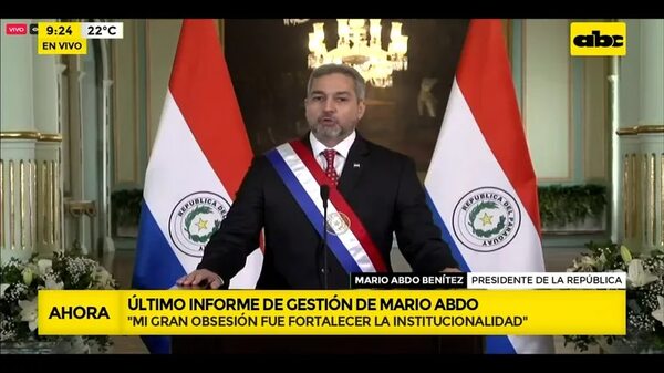 Video: Mario Abdo presenta su último Informe de Gestión - ABC Noticias - ABC Color
