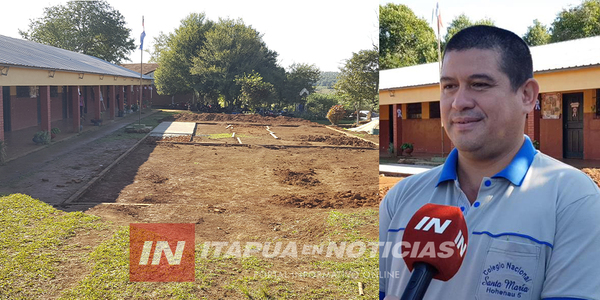 CON APOYO MUNICIPAL COLEGIO DE HOHENAU CULMINARÁ PISTA DE FORMACIÓN Y CANCHA DEPORTIVA - Itapúa Noticias