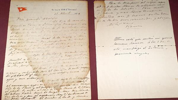Carta enviada desde el Titanic por un pasajero uruguayo es subastada en USD 12.000
