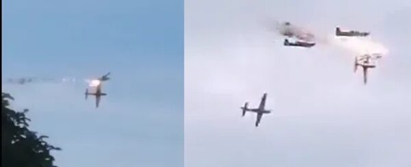 Video: dos aviones de entrenamiento militar chocaron en Colombia - Mundo - ABC Color