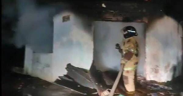 La Nación / Un depósito se incendió en Lambaré y un hombre resultó con lesiones graves