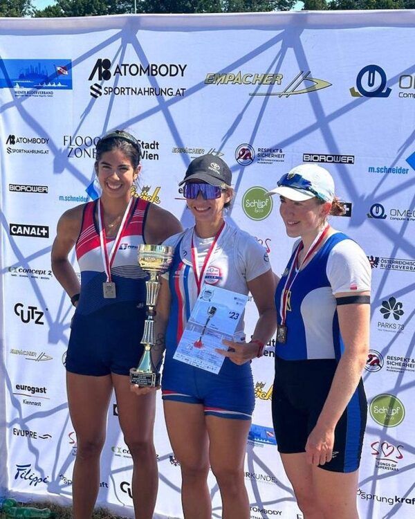 El remo femenino paraguayo luce en el podio en Viena