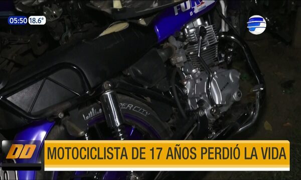 Motociclista de 17 años perdió la vida en Itauguá | Telefuturo