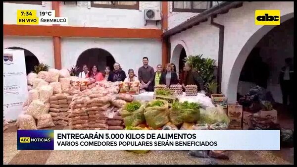 Ñeembucú: Entregarán 5.000 alimentos - ABC Noticias - ABC Color