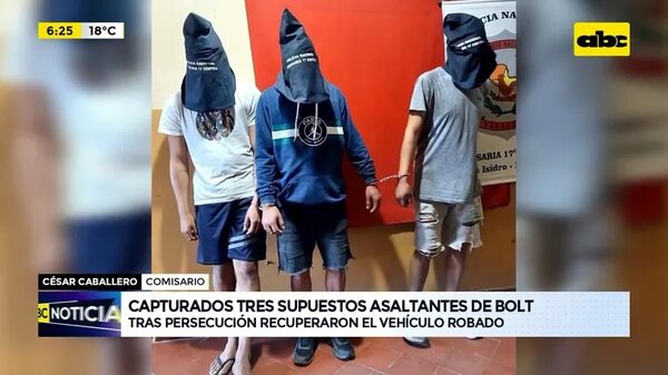 Video: Detienen a tres supuestos asaltantes de Bolt - ABC Noticias - ABC Color