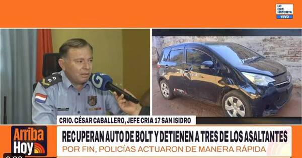 La Nación / Recuperan vehículo robado y detienen a presuntos asaltantes