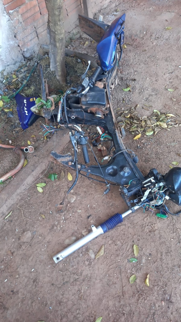 Hallan el chasis de una motocicleta robada en Concepción