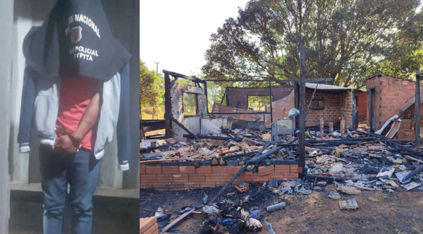 Diario HOY | Canindeyú: nativo discutió con su pareja y luego le prendió fuego a la casa
