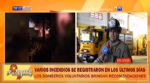Reportan aumento de incendios en viviendas y bomberos reiteran recomendaciones