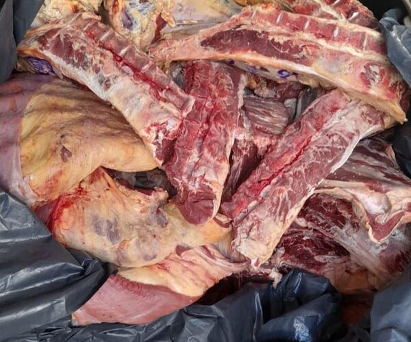 Incautan 6 toneladas de carne de contrabando