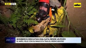 Video: Bomberos rescatan una gata desde un pozo - ABC Noticias - ABC Color