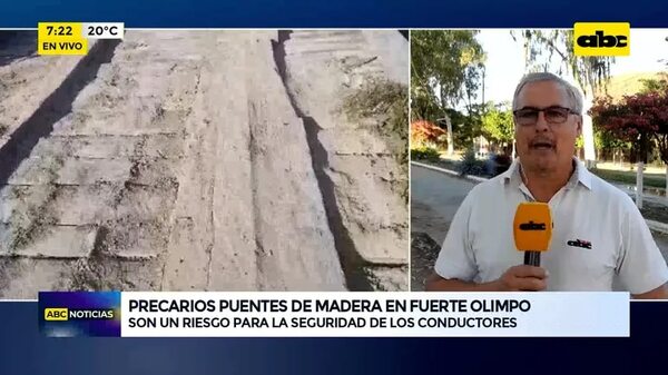 Video: Precarios puentes de madera en Fuerte Olimpo - ABC Noticias - ABC Color