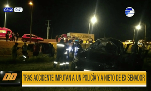 Tras accidente imputan a un policía y a nieto de ex senador | Telefuturo