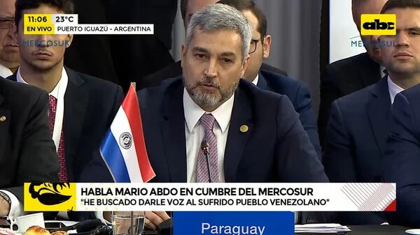 Mario Abdo: ‘’Siempre he buscado darle voz al sufrido pueblo venezolano’' - ABC Noticias - ABC Color