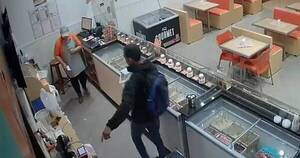 La Nación / Grabación de heladería luqueña permite detener a presunto asaltante