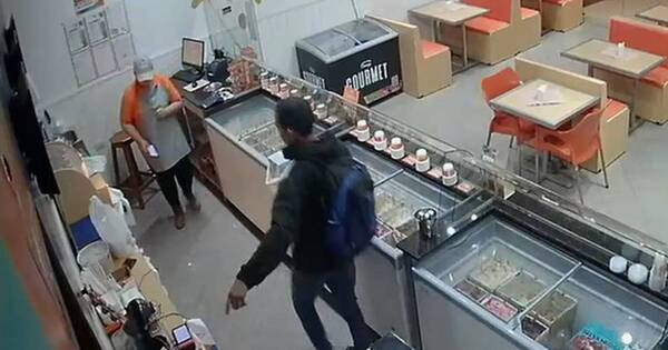 La Nación / Grabación de heladería luqueña permite detener a presunto asaltante