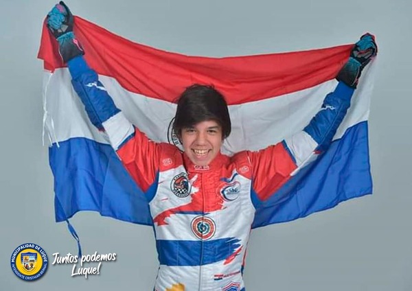 Piloto de karting paraguayo en el podio sudamericano - ADN Digital