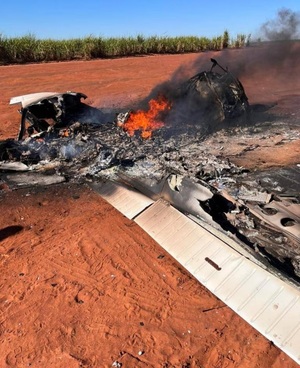 Piloto quema avioneta paraguaya tras ingresar ilegalmente al Brasil