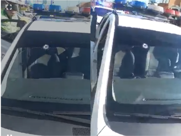 (VIDEO) Motochorros balean una patrullera volai en Fernando de la Mora