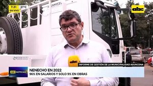 Gestión de Nenecho en 2022: 96% en salarios y solo 9% en obras - ABC Noticias - ABC Color