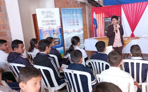 Capacitan a estudiantes de Guairá en sus derechos, deberes y obligaciones
