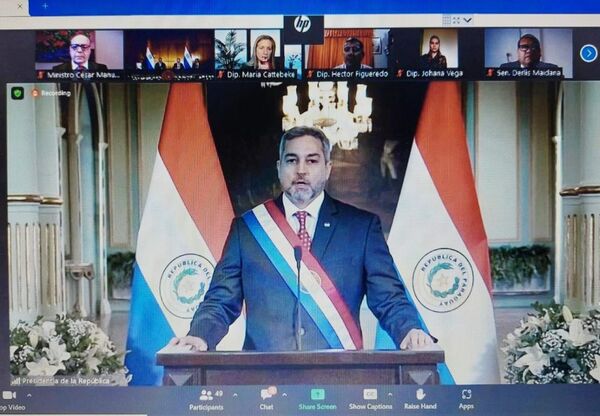 Titular de la CSJ siguió informe presidencial por videoconferencia
