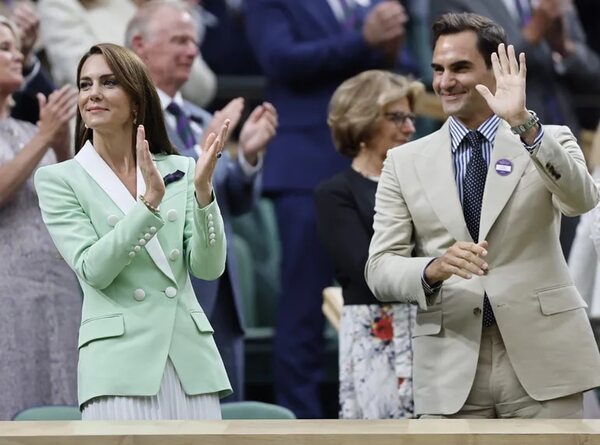 Roger Federer fue homenajeado en Wimbledon y se reencontró con la princesa de Gales - Gente - ABC Color