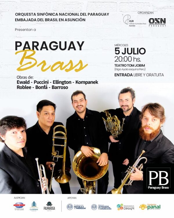 OSN y Embajada del Brasil presentan concierto del quinteto “Paraguay Brass” - El Independiente