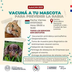Diario HOY | Vacunación antirrábica gratuita para perros y gatos este viernes