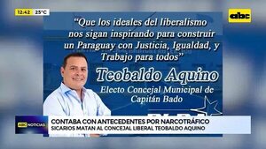 Video: Sicarios matan al concejal liberal Teobaldo Aquino en Capitán Bado  - ABC Noticias - ABC Color