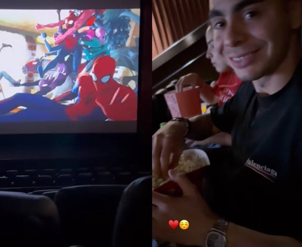 Asunción: ¡Fan de Spiderman! Miguel Almirón reservó una sala de cine.
