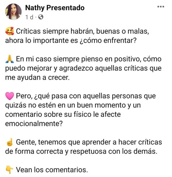 Conductora de "NPY" llamó a reflexionar sobre los comentarios negativos en redes - Teleshow