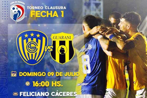 Luqueño-Guaraní, el domingo en el Feliciano Cáceres •