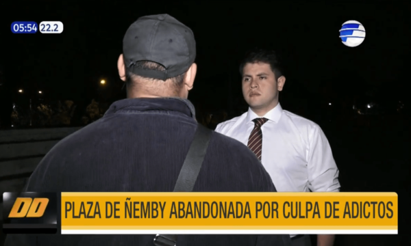 Plaza de Ñemby, abandonada por culpa de adictos | Telefuturo