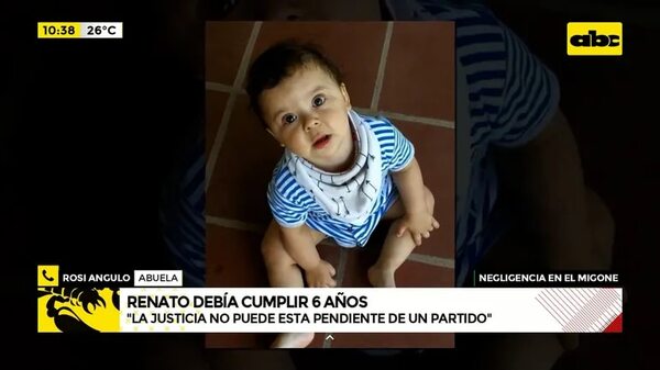 Negligencia en el Migone: Renato debía cumplir 6 años - ABC Noticias - ABC Color