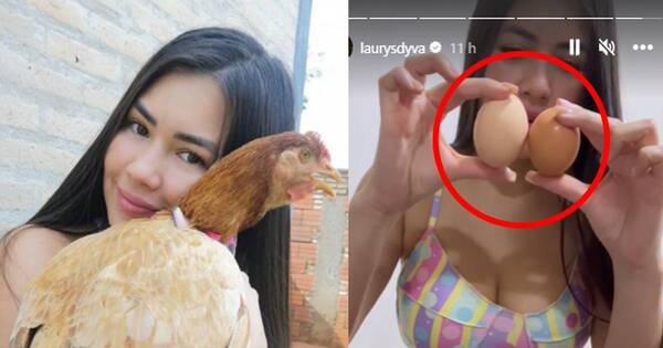 La Nación / La gallina Hortensia sorprendió a sus seguidores con huevo gigante