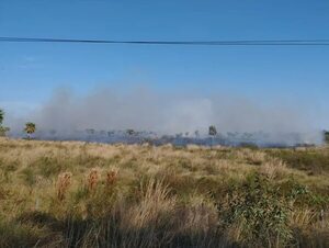 Video: Bomberos trabajan para sofocar incendio forestal de gran magnitud  - Nacionales - ABC Color
