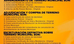 Dan a conocer proceso para regularización de terrenos municipales