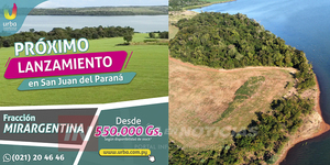 A PARTIR DE MAÑANA, TERRENOS EN CUOTAS DESDE Gs. 550.000 EN SAN JUAN DEL PARANÁ - Itapúa Noticias