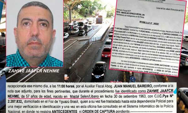 Libanés fue detenido por agentes de Investigaciones de CDE pero liberado tras supuesta millonaria coima – Diario TNPRESS
