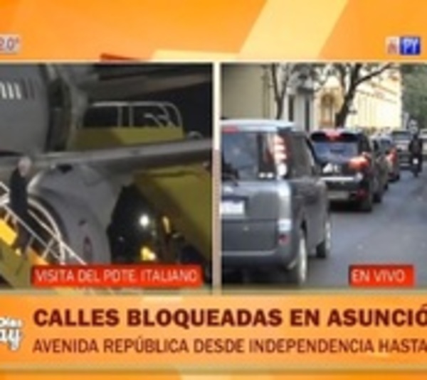 Calles del microcentro cerradas por visita del presidente de Italia - Paraguay.com