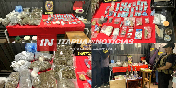 SENAD DESATIRCULÓ "SUPERMERCADO DE DROGAS" EN ENCARNACIÓN - Itapúa Noticias