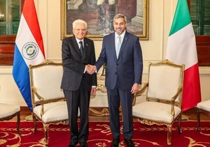 Presidente Abdo recibe a su par de Italia en Palacio de López