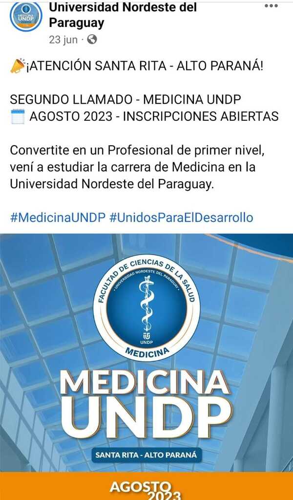 UNDP habilita medicina en Santa Rita sin aprobación del Cones - La Clave