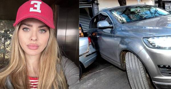 La Nación / La China Suárez chocó con su lujosa camioneta intentando evadir a la prensa