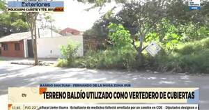 La Nación / Vecinos denuncian que terreno baldío es utilizado como vertedero