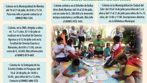 Atractivas colonias de vacaciones con artes, deportes y ciencias
